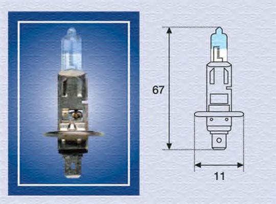 Лампа H1 XL 12V [+50%] - Magneti Marelli 002587100000