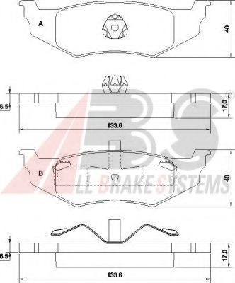 Колодки тормозные дисковые - ABS 38782