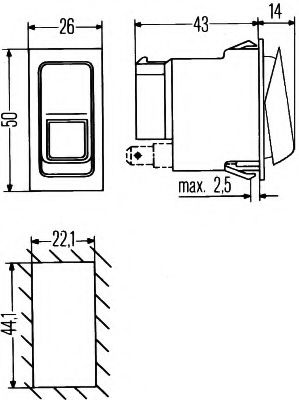 Переключатель - Hella 6RH 007 832-741