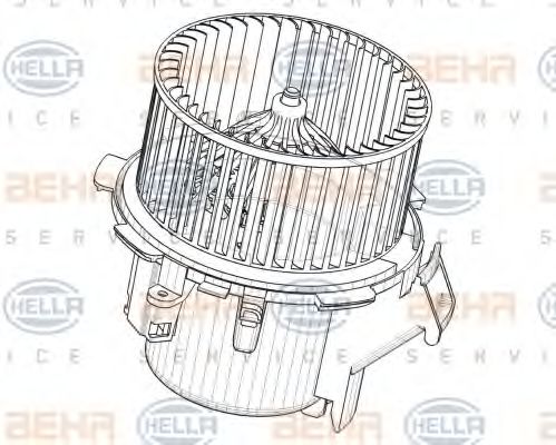 Электродвигатель отопителя - Hella 8EW 009 158-211