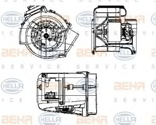 Электродвигатель отопителя - Hella 8EW 009 159-371