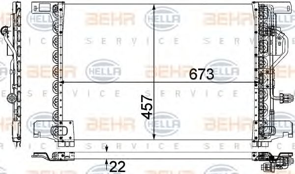 Конденсатор кондиционера - Hella 8FC 351 300-131