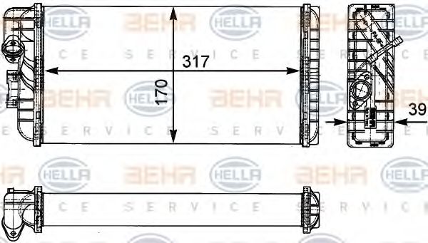 Отопитель салона - Hella 8FH 351 312-431