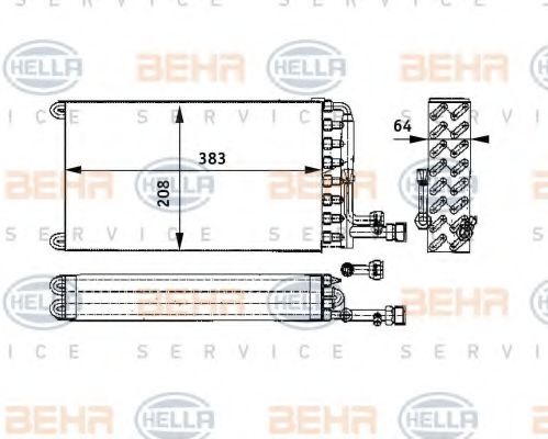 Испаритель кондиционера - Hella 8FV 351 330-081