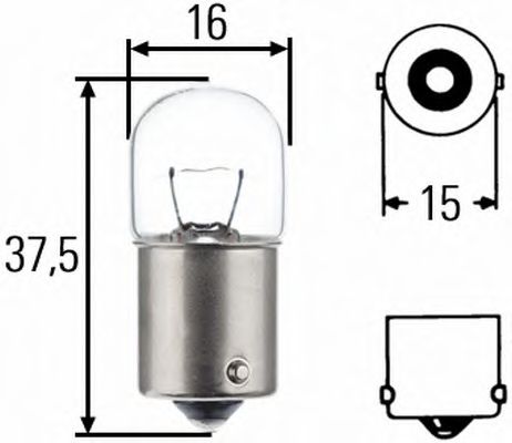Лампа накаливания габаритного освещения - Hella 8GA 002 071-121