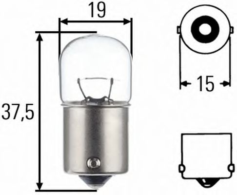 Лампа накаливания габаритного освещения HCV - Hella 8GA 002 071-271
