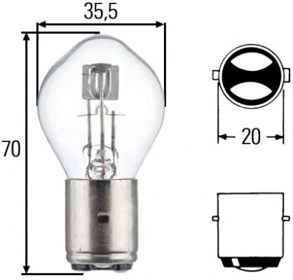 Лампа накаливания основного света - Hella 8GD 002 084-151
