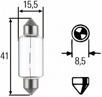 Лампа накаливания габаритного освещения - Hella 8GM 002 091-141