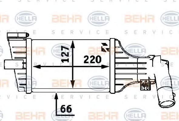 Радиатора интеркулера - Hella 8ML 376 723-181