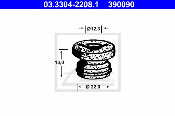 Кольцо уплотнительное тормозного цилиндра - ATE 03.3304-2208.1