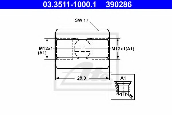 Адаптер трубопровода тормозного привода - ATE 03.3511-1000.1