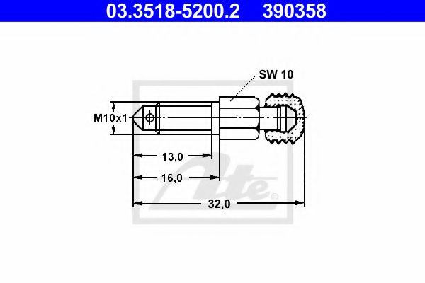 Клапан пневмосистемы - ATE 03.3518-5200.2