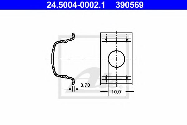 Крепление трубопровода тормозной системы - ATE 24.5004-0002.1