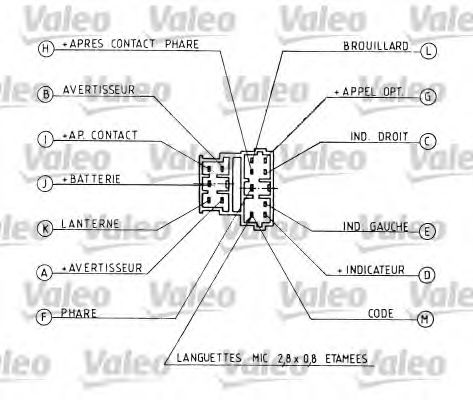 Блок переключателей на рулевой колонке - Valeo 251162