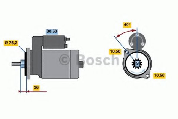 Стартер  - Bosch 0 986 013 050