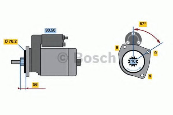 Стартер - Bosch 0 986 016 190