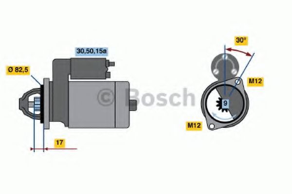 Стартер  - Bosch 0 986 016 330