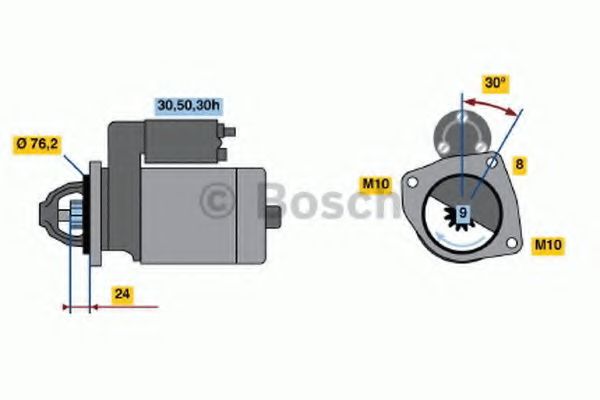 Снят с производства Стартер  - Bosch 0 986 017 110