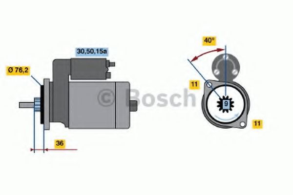 Стартер  - Bosch 0 986 018 200