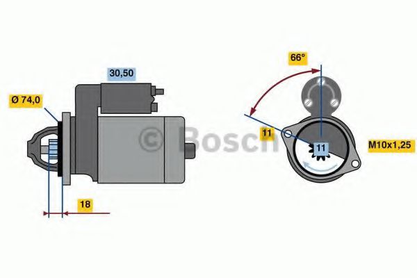 Стартер - Bosch 0 986 018 480