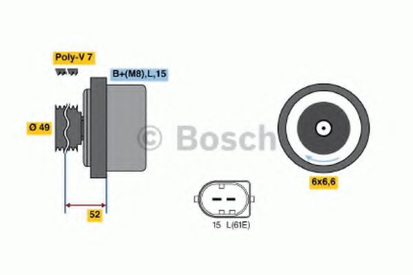 Генератор - Bosch 0 986 041 750