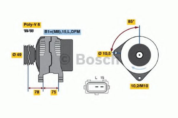 Генератор - Bosch 0 986 041 810