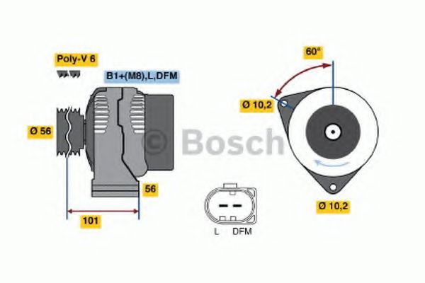 Генератор - Bosch 0 986 042 550
