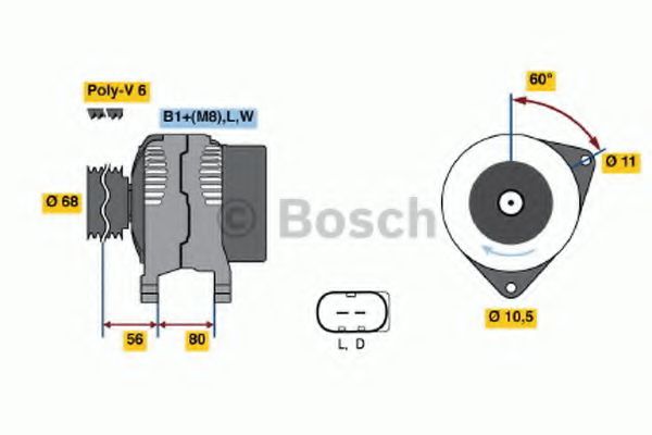 Генератор - Bosch 0 986 042 670