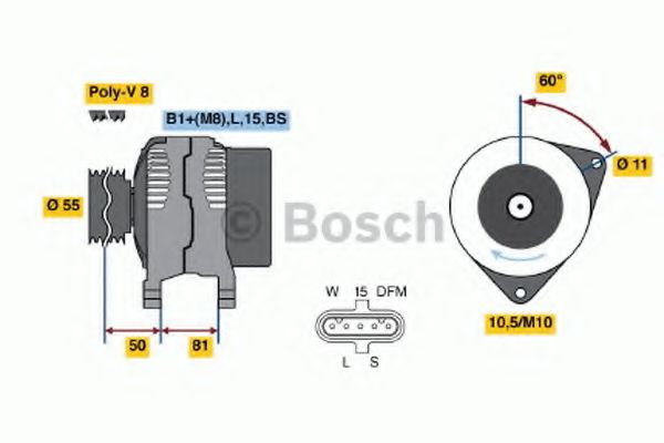 Генератор - Bosch 0 986 045 430