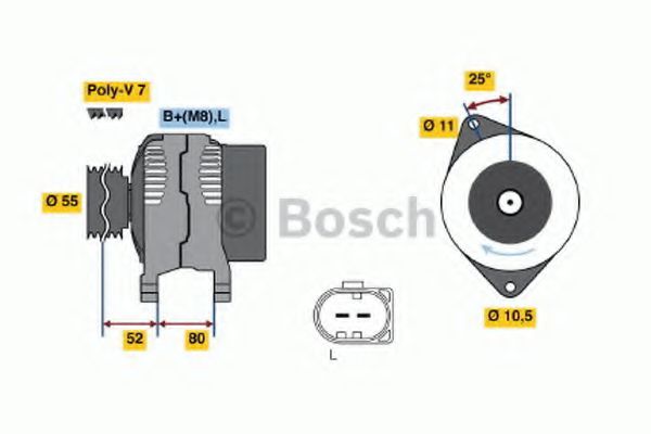 Генератор - Bosch 0 986 046 060