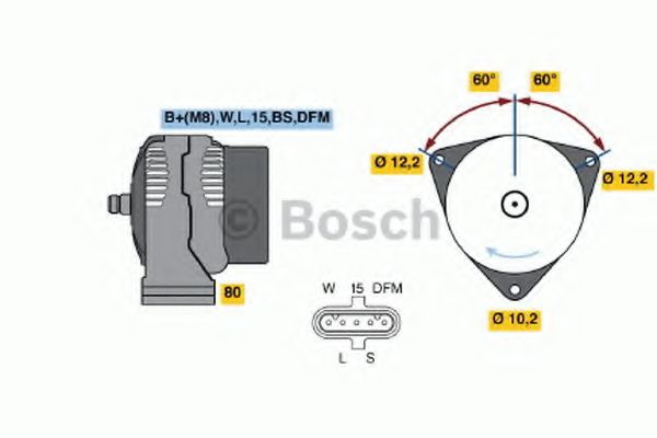 Генератор - Bosch 0 986 046 590