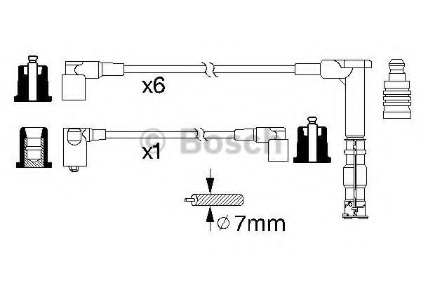 Комплект высоковольтных проводов - Bosch 0 986 356 314