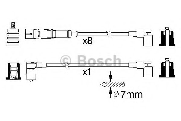 Комплект высоковольтных проводов - Bosch 0 986 356 330