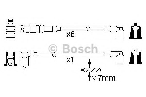 Комплект высоковольтных проводов - Bosch 0 986 356 332