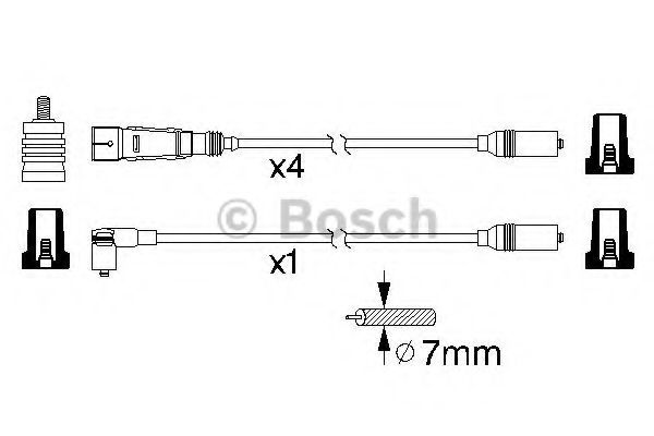 Комплект высоковольтных проводов - Bosch 0 986 356 339