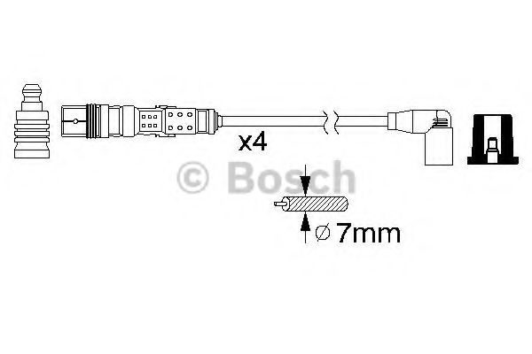Комплект высоковольтных проводов - Bosch 0 986 356 345