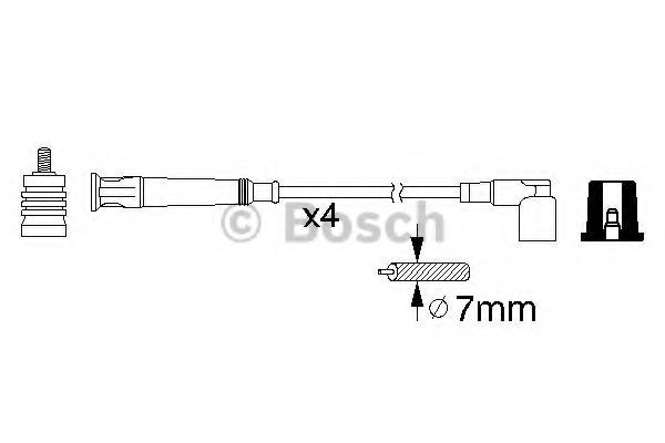 Комплект высоковольтных проводов - Bosch 0 986 356 361
