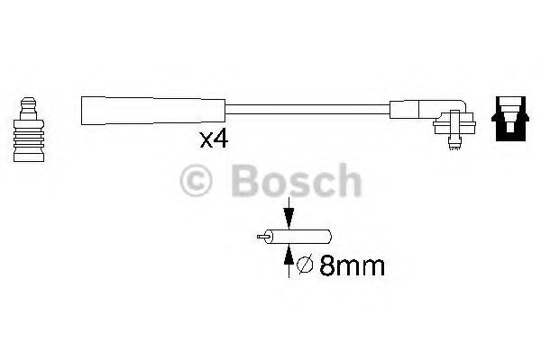 Комплект высоковольтных проводов - Bosch 0 986 356 700