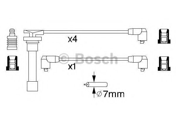 Комплект высоковольтных проводов - Bosch 0 986 356 703