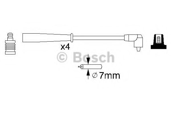 Комплект высоковольтных проводов - Bosch 0 986 356 727