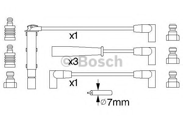 Комплект высоковольтных проводов - Bosch 0 986 356 740