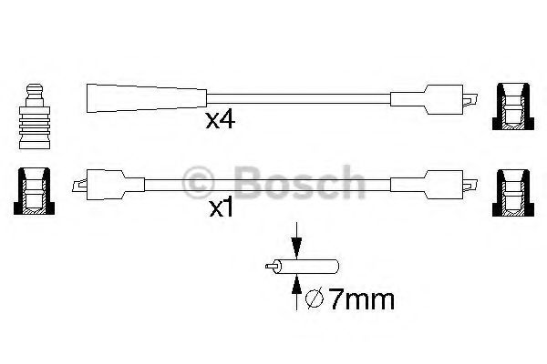 Комплект высоковольтных проводов - Bosch 0 986 356 762