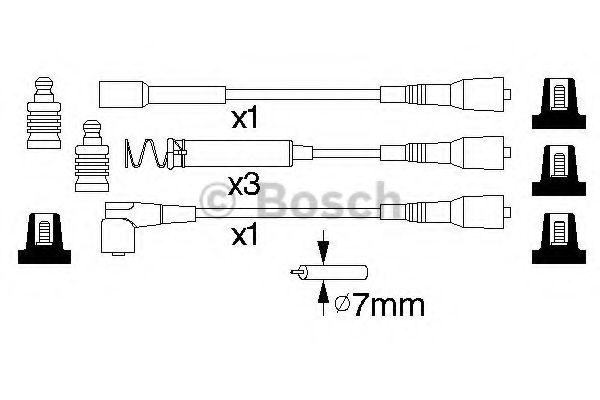 Комплект высоковольтных проводов - Bosch 0 986 356 801