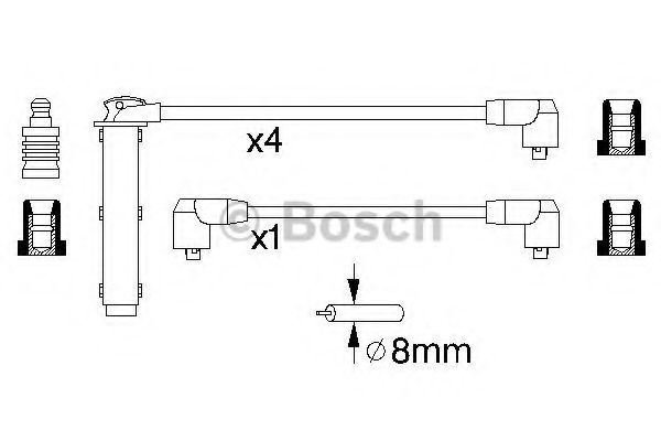 Комплект высоковольтных проводов - Bosch 0 986 356 802