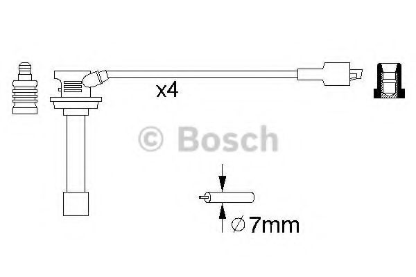 Комплект высоковольтных проводов - Bosch 0 986 356 810