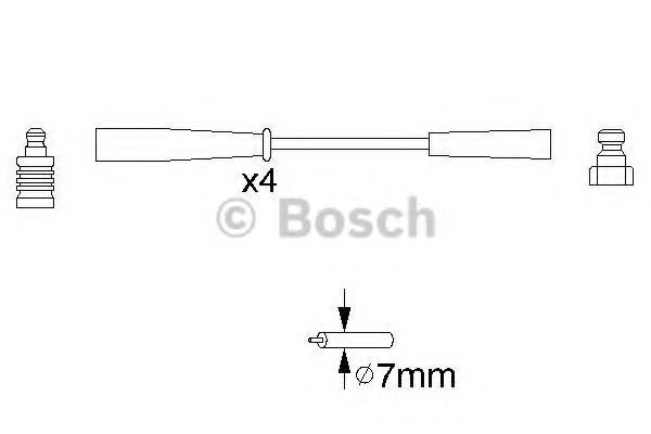 Комплект высоковольтных проводов - Bosch 0 986 356 817