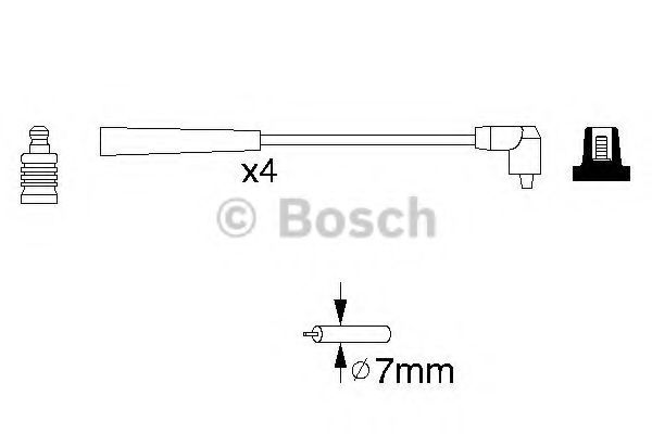 Комплект высоковольтных проводов - Bosch 0 986 356 818