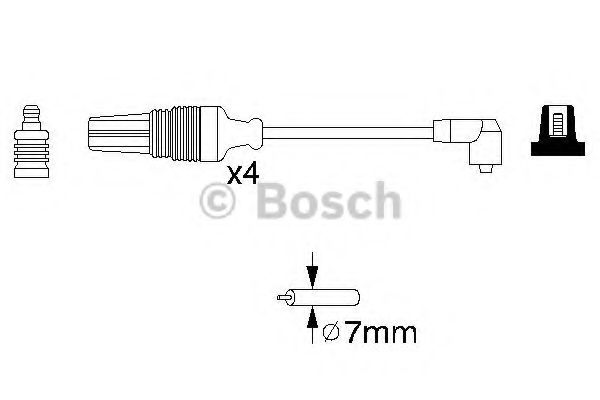 Комплект высоковольтных проводов - Bosch 0 986 356 830