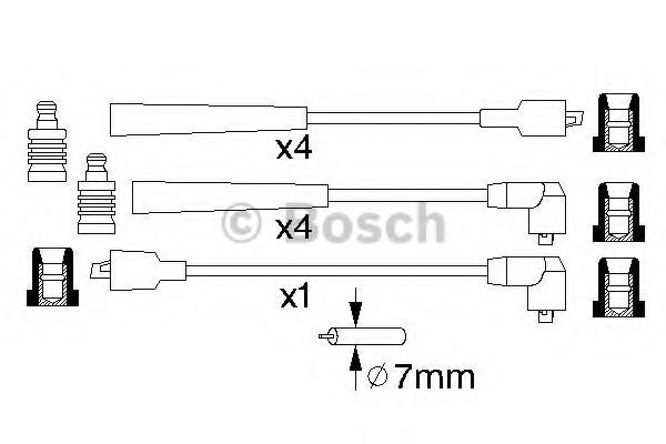 Комплект высоковольтных проводов - Bosch 0 986 356 831