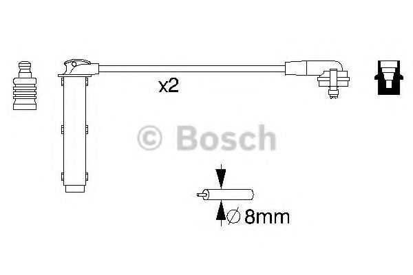 Комплект высоковольтных проводов - Bosch 0 986 356 833